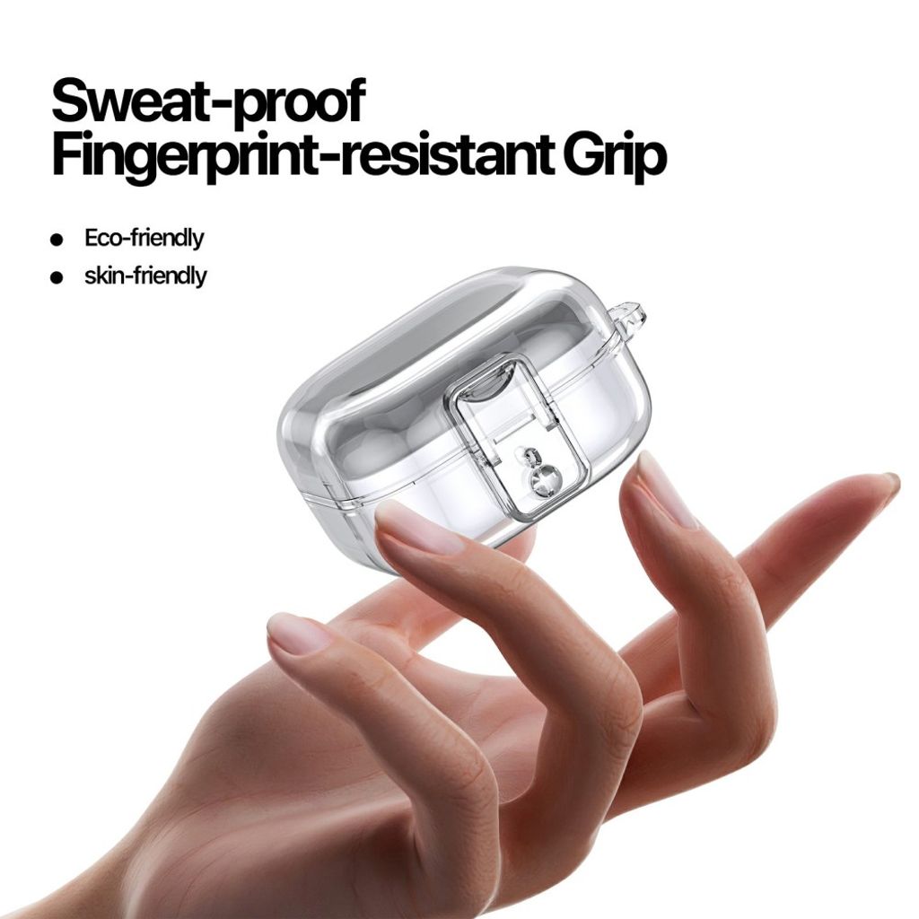 DUX DUCIS Samsung Galaxy Buds4/Buds4 Pro Kuori Metallikarabiini - Läpinäkyvä pinkki