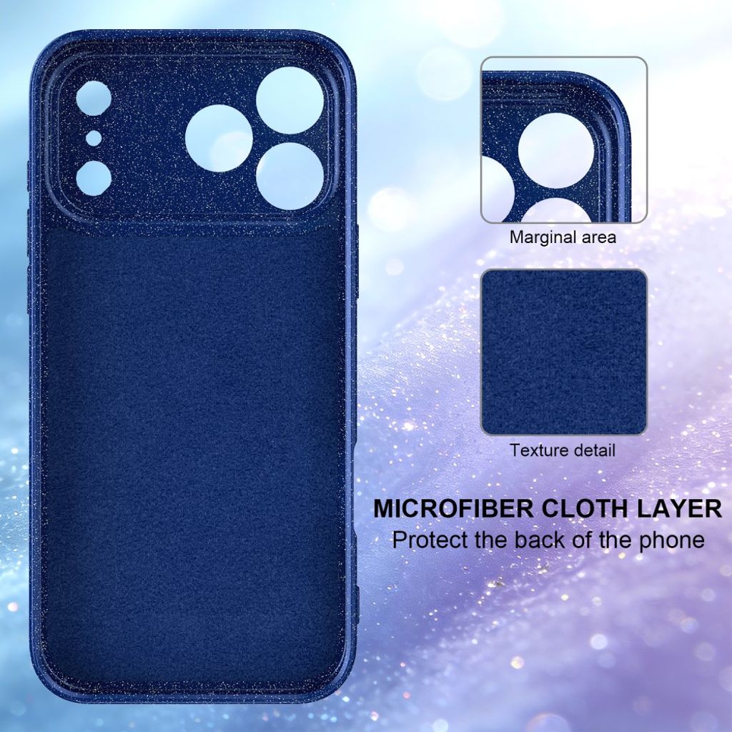 iPhone 17 Pro Max MagSafe Kimaltava Kuori – Sininen