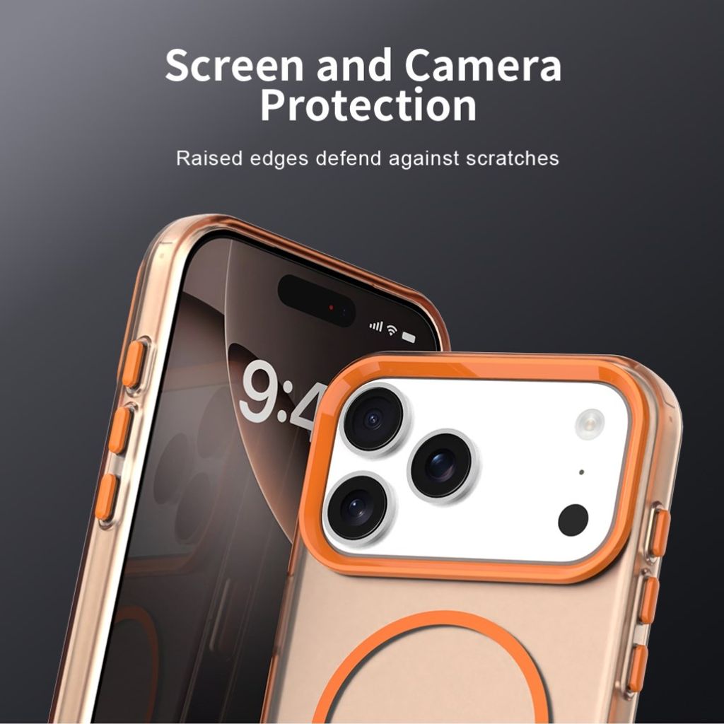 iPhone 18 Pro Max/17 Pro Max Deksel MagSafe-kompatibel - Oransje