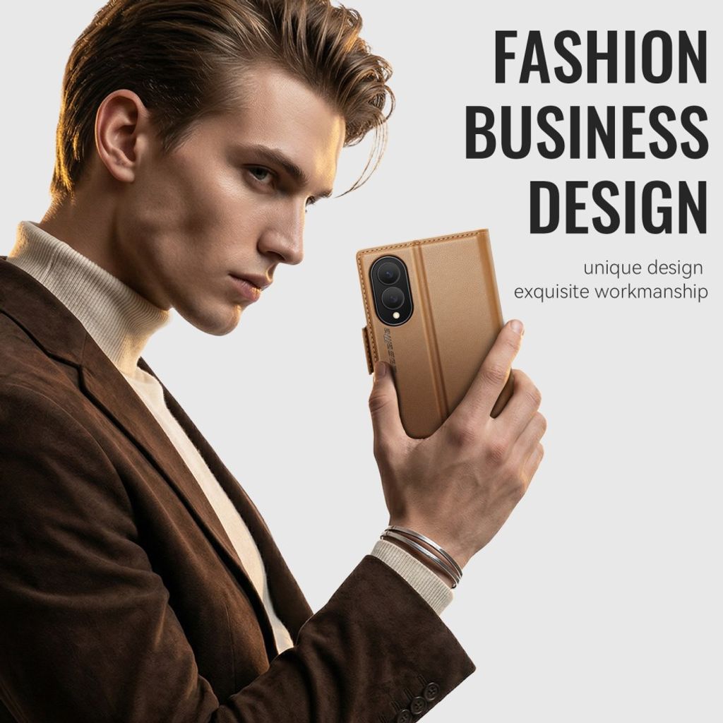 CASEME Samsung Galaxy Z Fold8 Flip Cover med RFID blokering - Brun