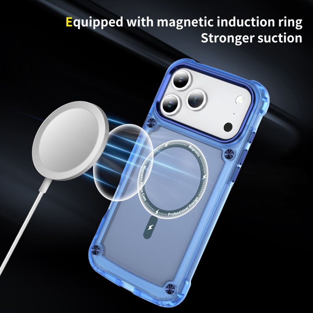 iPhone 17 Pro MagSafe-yhteensopiva Kuori - läpinäkyvä sininen