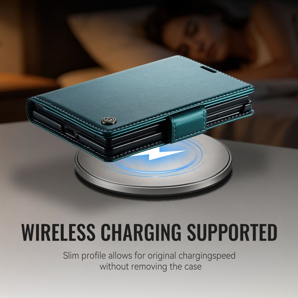 CASEME iPhone Duo Lompakkokotelo RFID-suojauksella - Vihreä