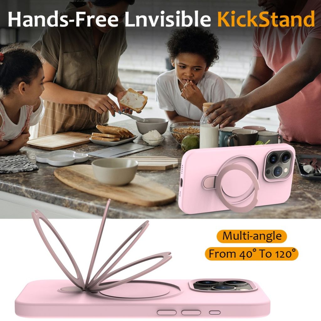 iPhone 16 Pro Max MagSafe Kickstand Case - Pink