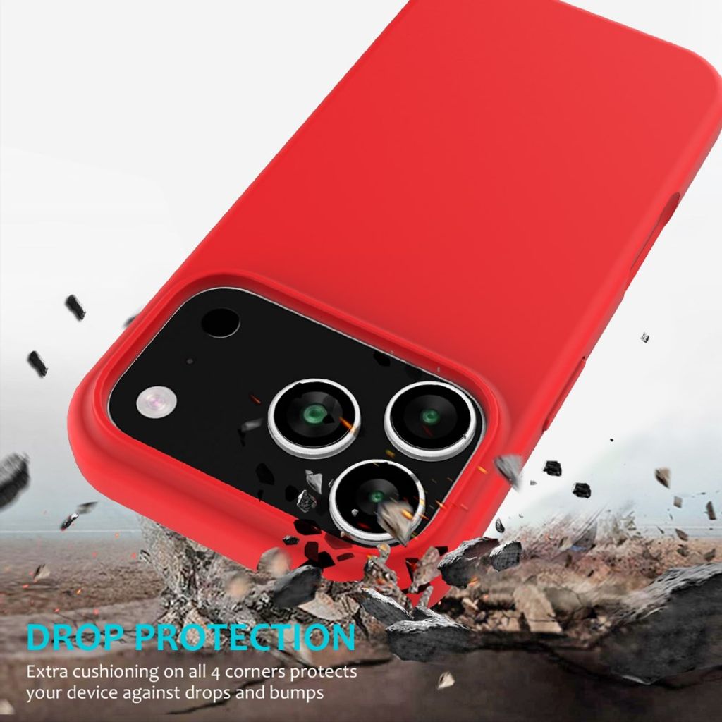 iPhone 18 Pro/17 Pro Silikonskal - Röd