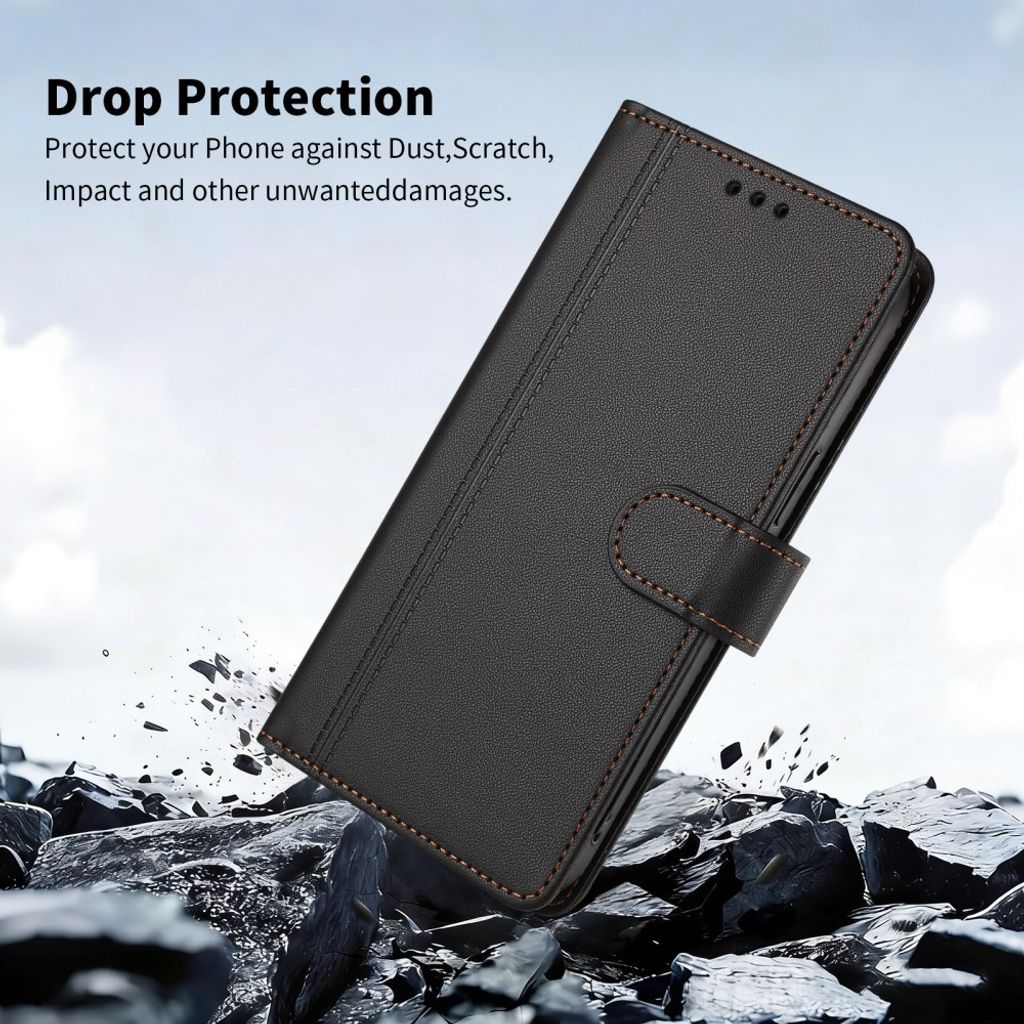 Xiaomi 17T Lommeboketui med håndstropp - Svart