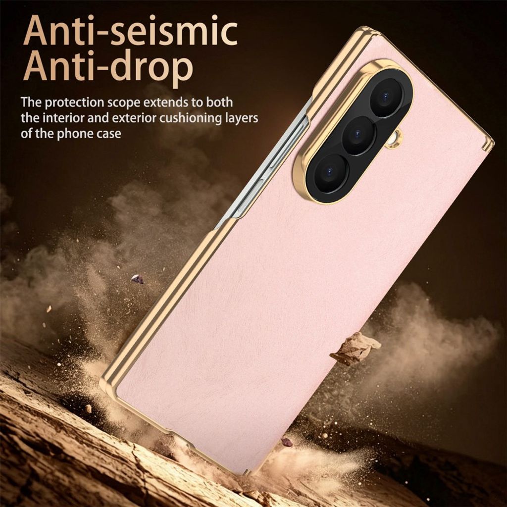 Samsung Galaxy Z Fold8 Ultra MagSafe Kuori PU-nahkaa - Vaaleanpunainen