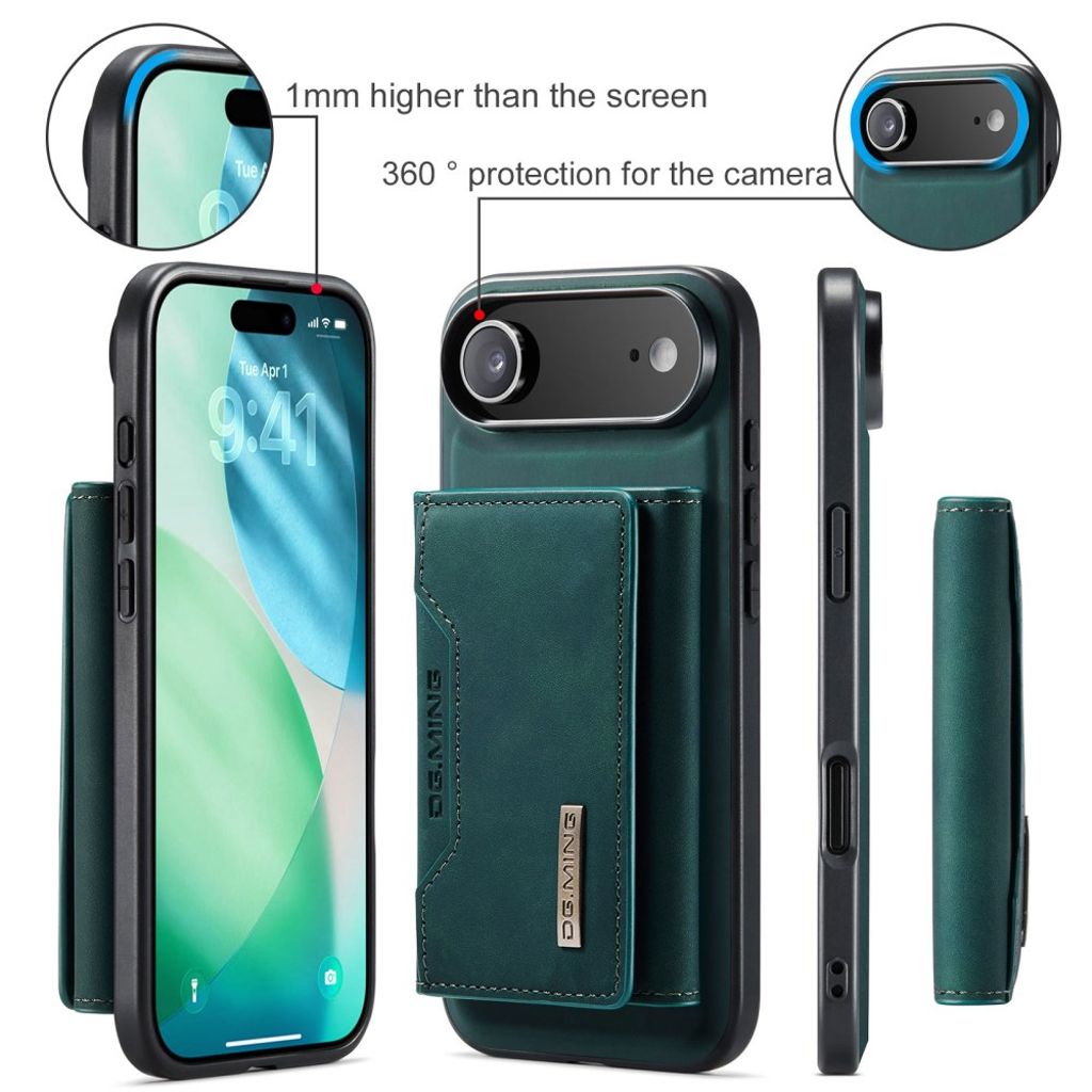 DG.MING iPhone Air Cover med Pung - Grøn