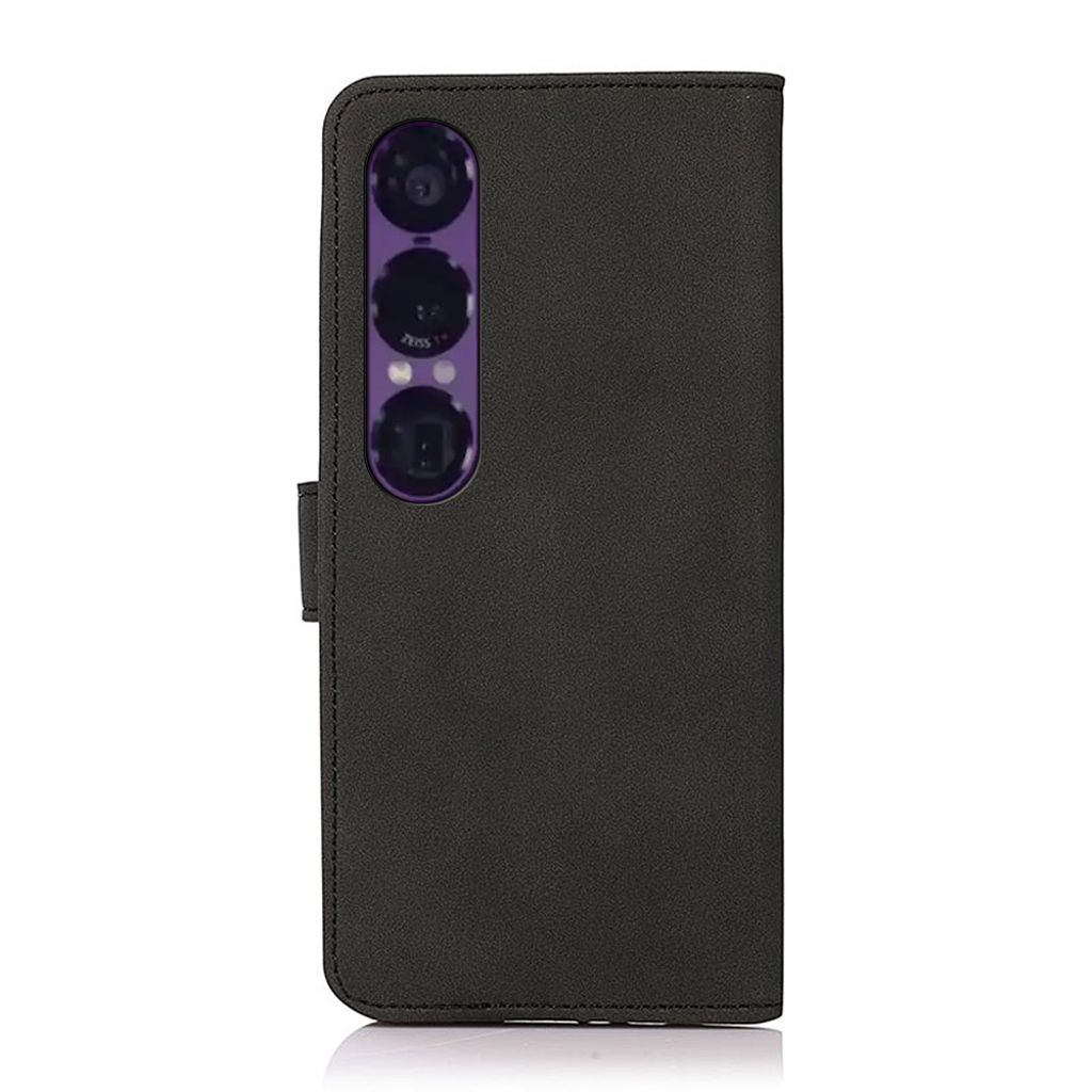Khazneh Sony Xperia 1 VII plånboksfodral med stativ – Svart