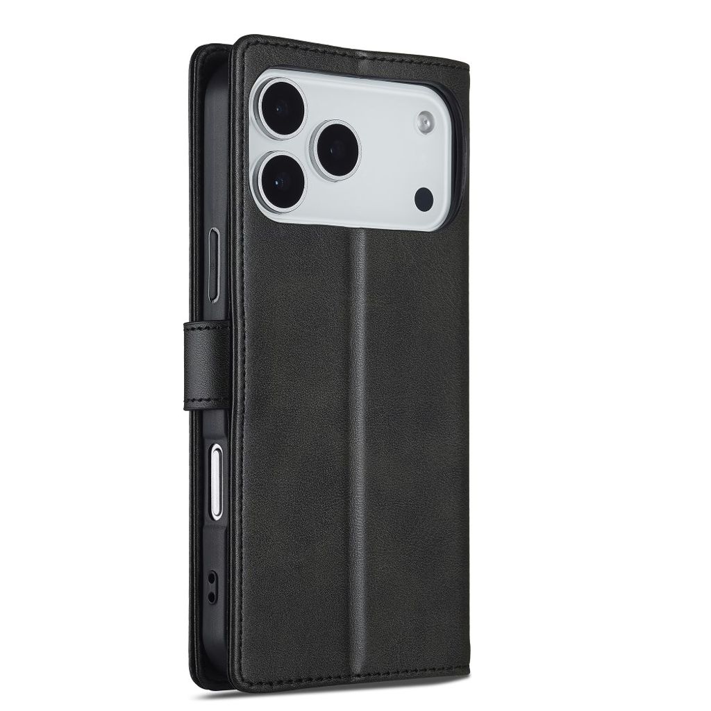 LC.IMEEKE iPhone 17 Pro Max Wallet Cover with Stand - Black