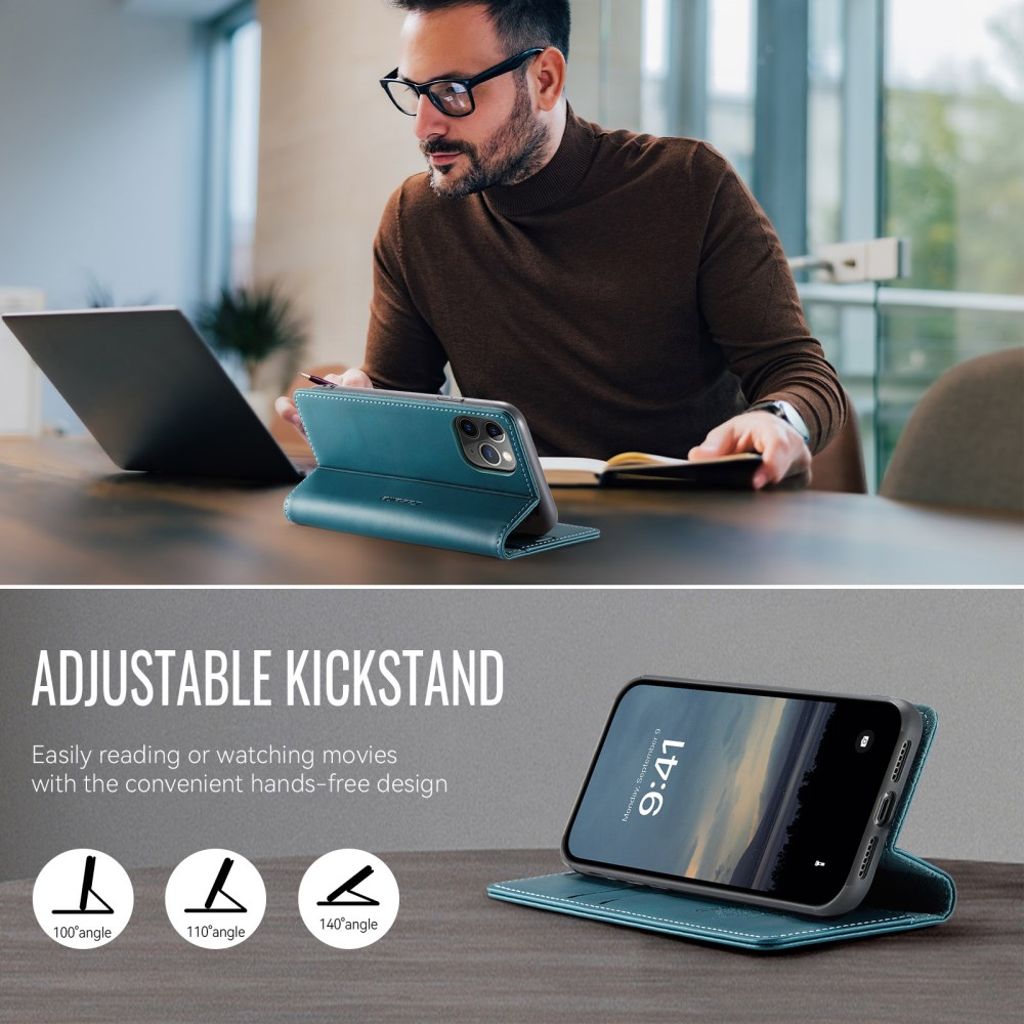 CASEME iPhone 11 Pro Max Plånboksfodral RFID-blockerande – Grön