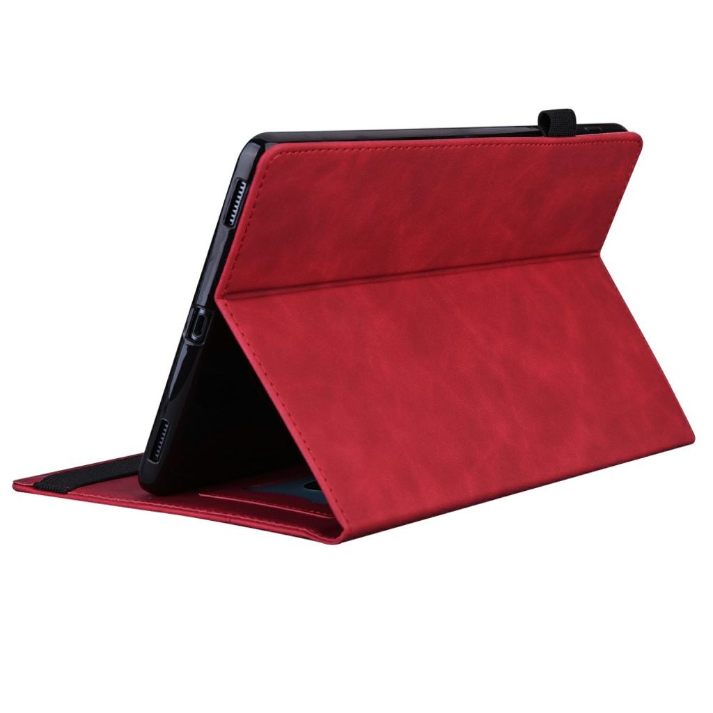 Samsung Galaxy Tab S12 Plus Folio flip cover med kortlommer - Rød