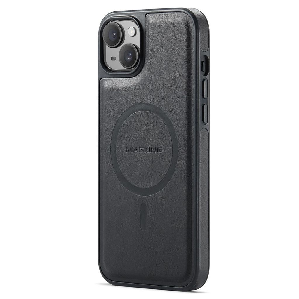 MAGKING iPhone 14 MagSafe Cover i PU Læder – Sort