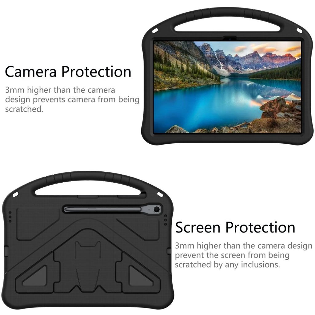 Samsung Galaxy Tab S10 FE Plus Case with Handle stand - Black