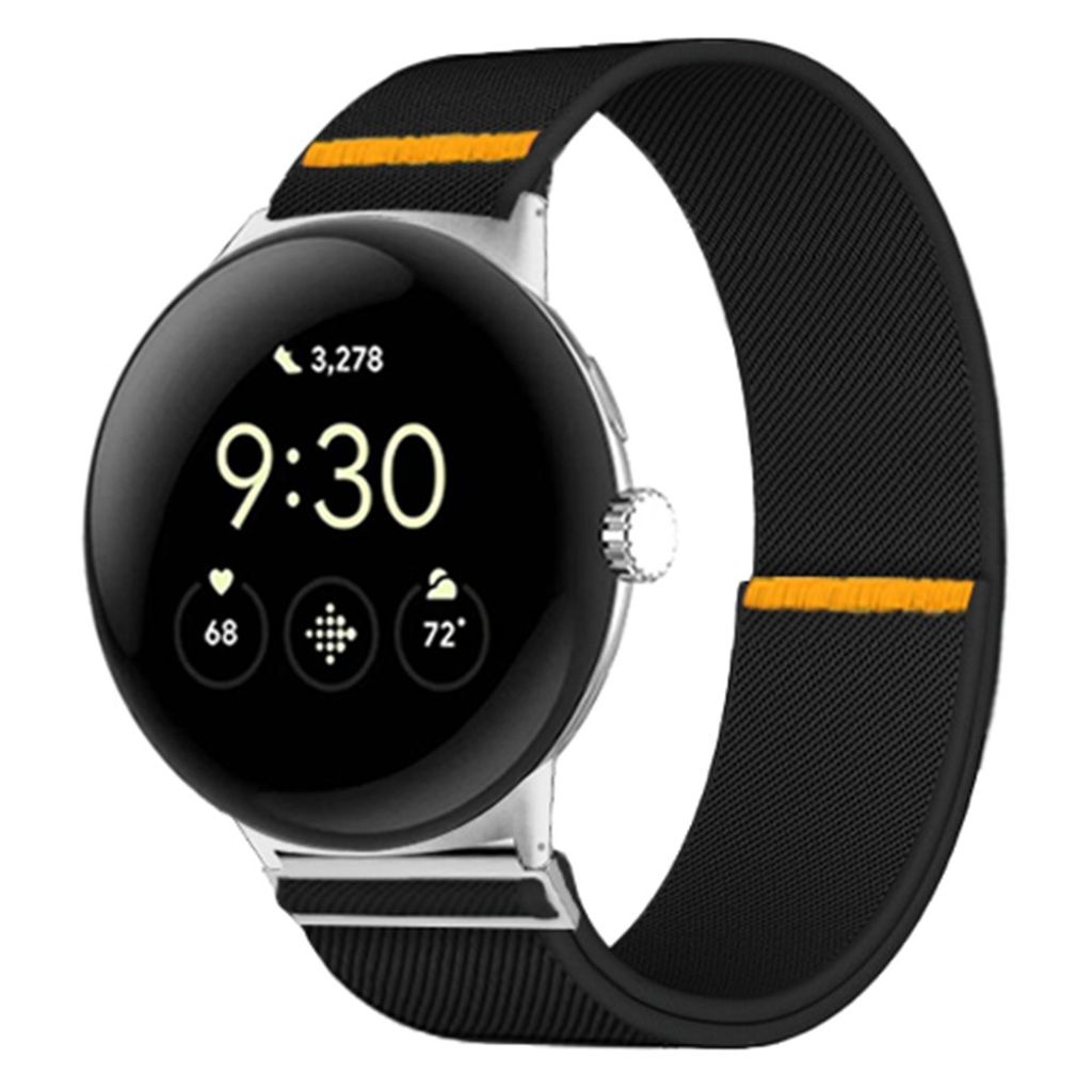 Google Pixel Watch 3 45 mm Kellonranneke, Nylon - musta