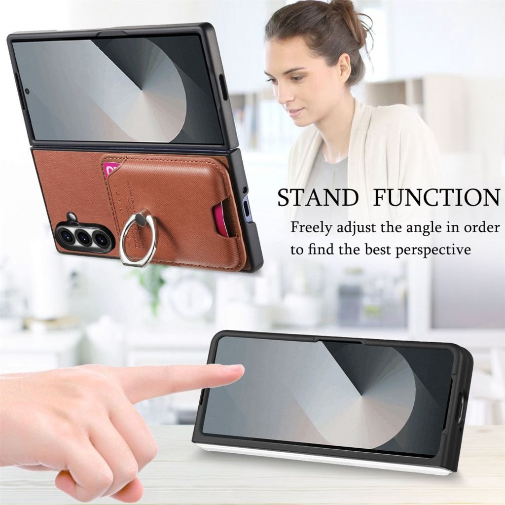 Samsung Galaxy Z Fold8 Ultra MagSafe Kuori irrotettavalla Kortin haltija - Ruskea