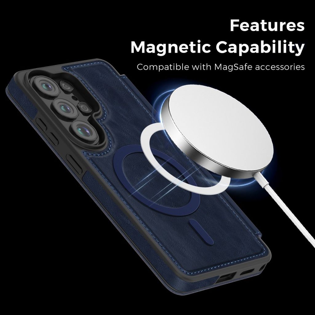 Samsung Galaxy S26 Ultra MagSafe Lompakkokotelo - Sininen