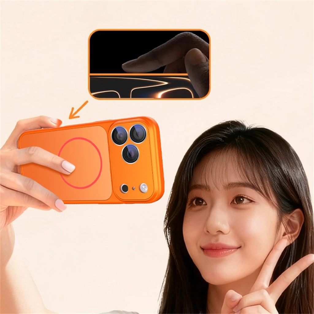 iPhone 17 Pro MagSafe kompatibel Cover med Linsebeskyttelse - Orange