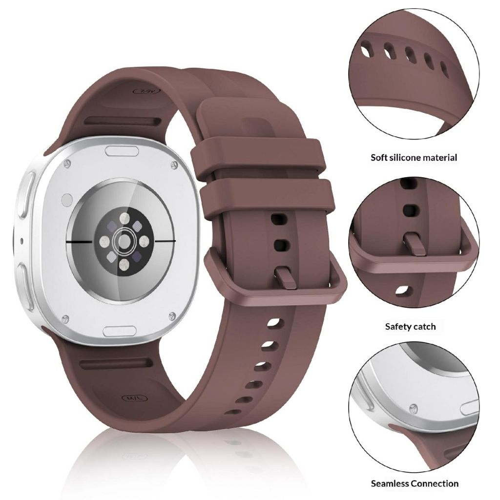 Samsung Galaxy Watch9/31 silikon klokkerem med hurtigfeste L - Brun