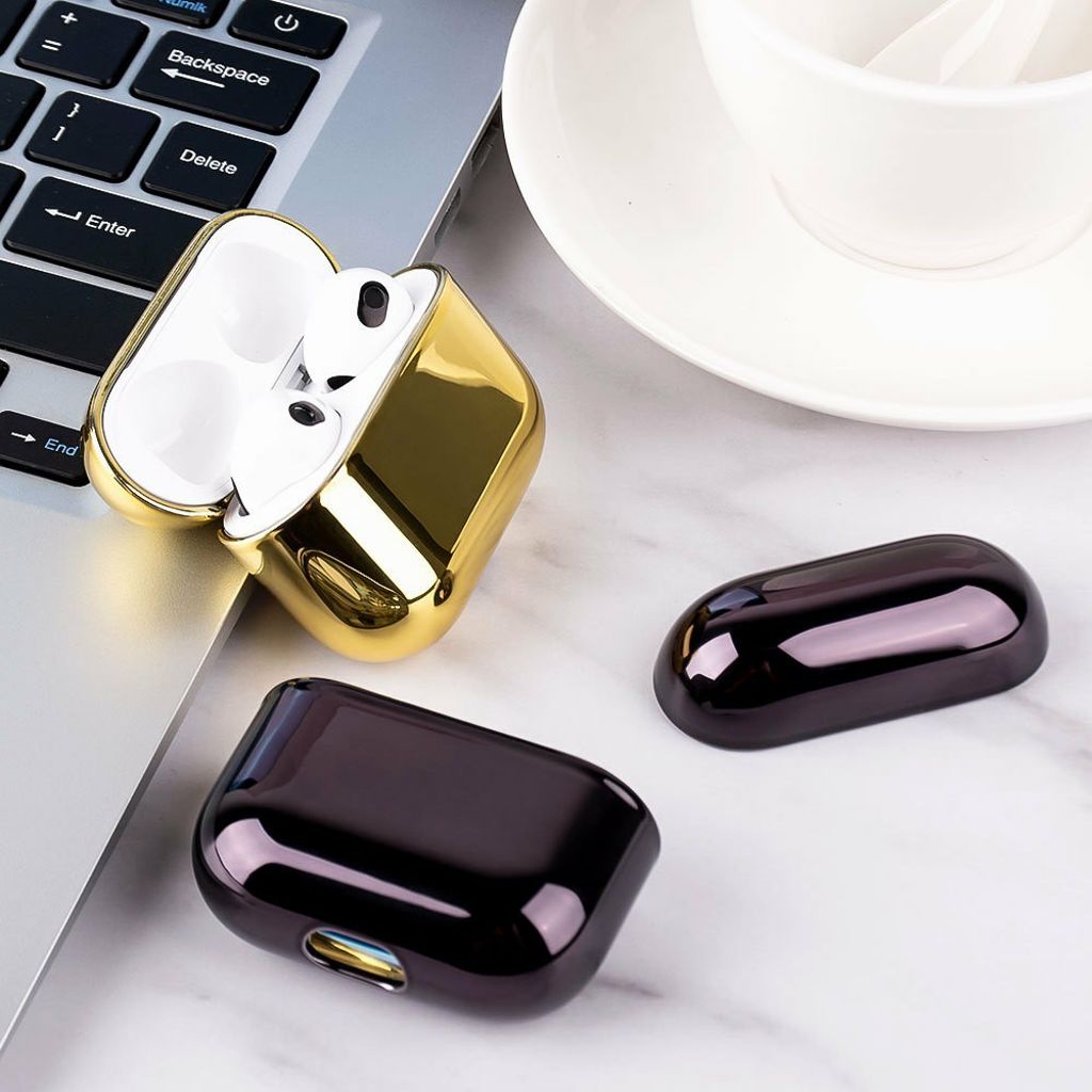 AirPods 4 PC Hard Electroplating Deksel – Svart