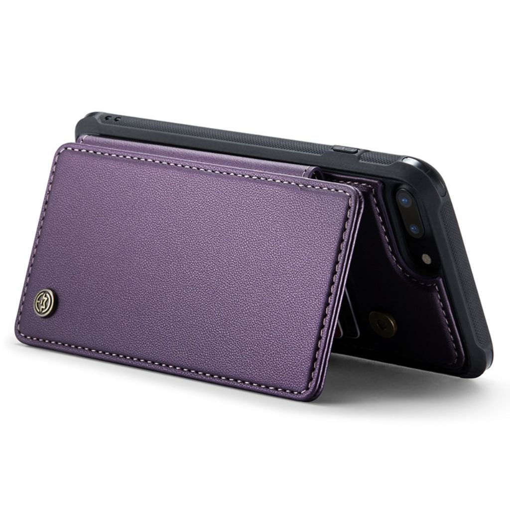 CASEME iPhone 6 Plus/6s Plus/7 Plus/8 Plus Cover med 5 Kortplads - Lilla