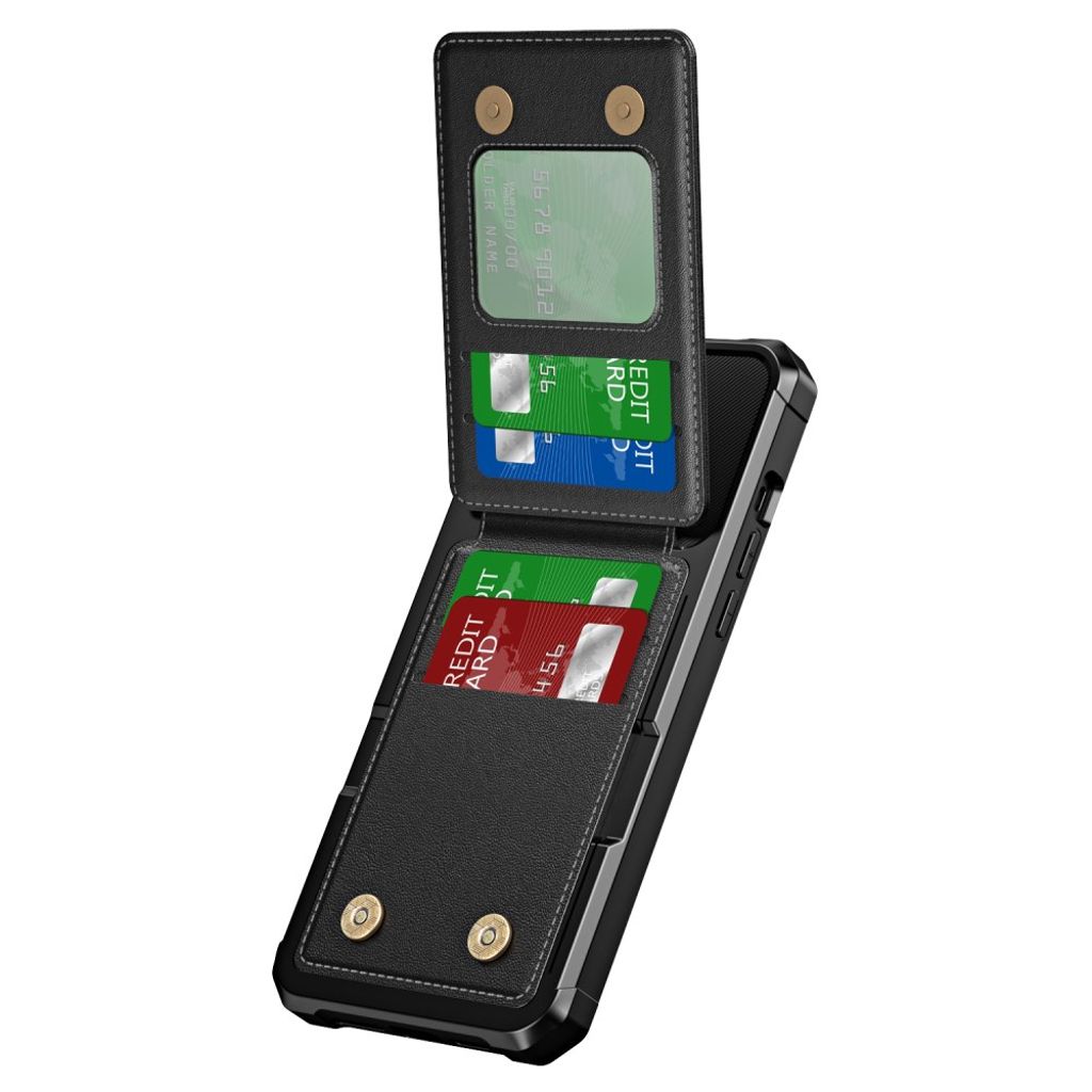 iPhone 14 Pro Max Kickstand Wallet Case - Black