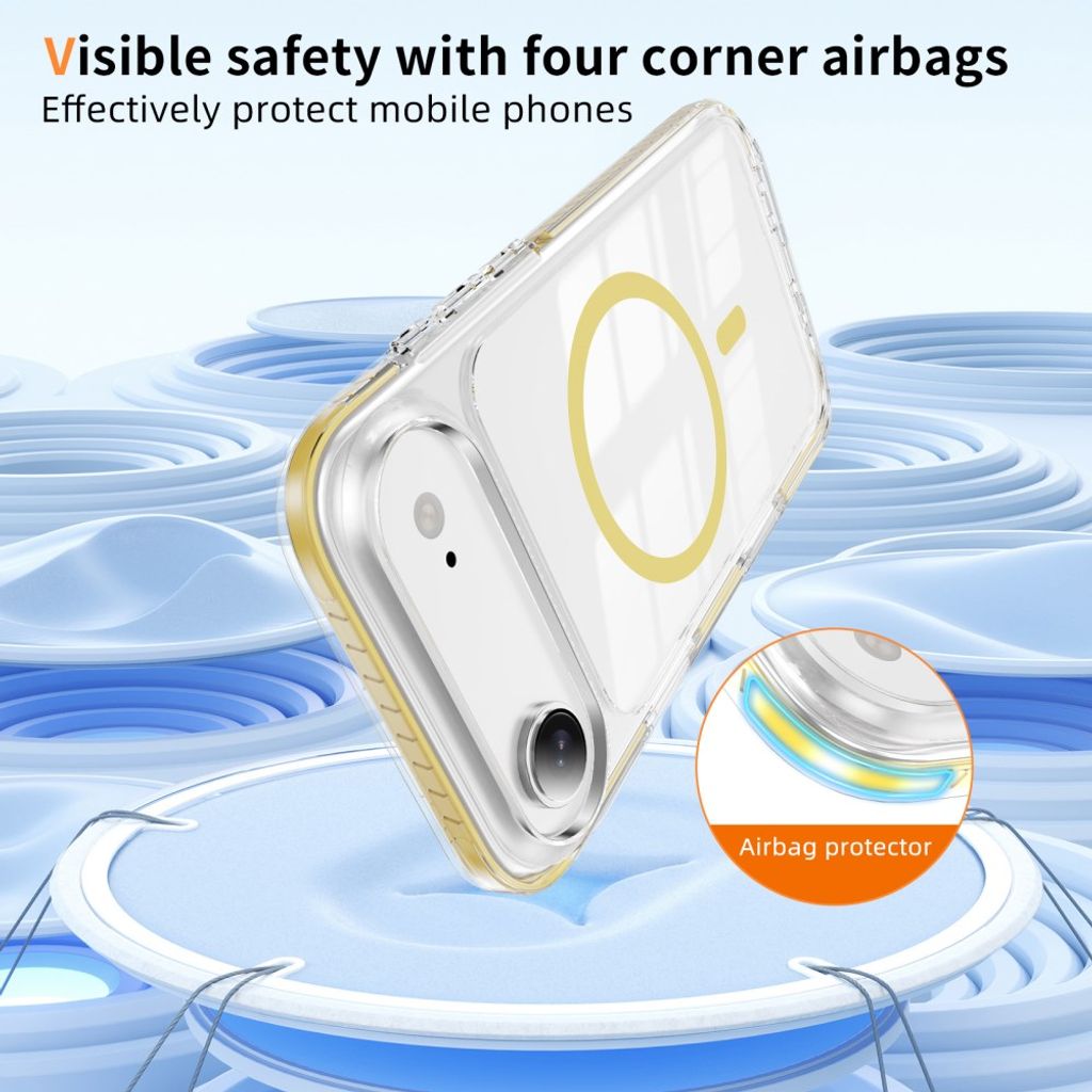 iPhone Air MagSafe kuori akryylitakalla - Keltainen