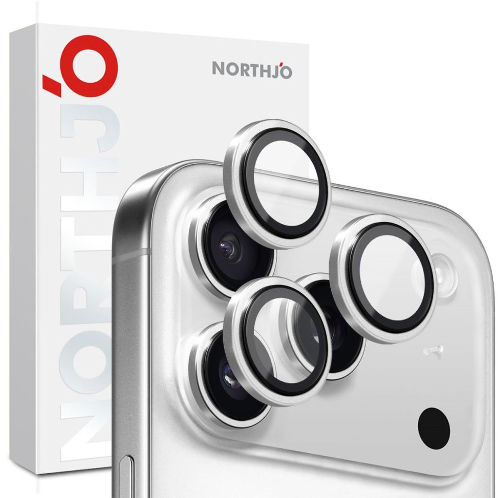 NORTHJO iPhone 17 Pro Max / 17 Pro Lens protector 9H - Silver