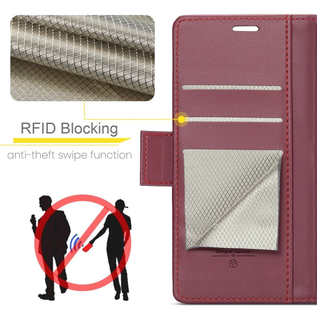 CASEME iPhone 17 Kotelo Korttipaikka - Punainen