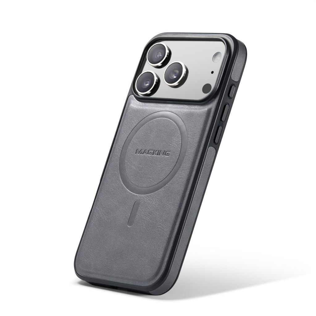 MAGKING K1 iPhone 18 Pro Max / 17 Pro Max MagSafe Deksel i PU-skinn - Grå