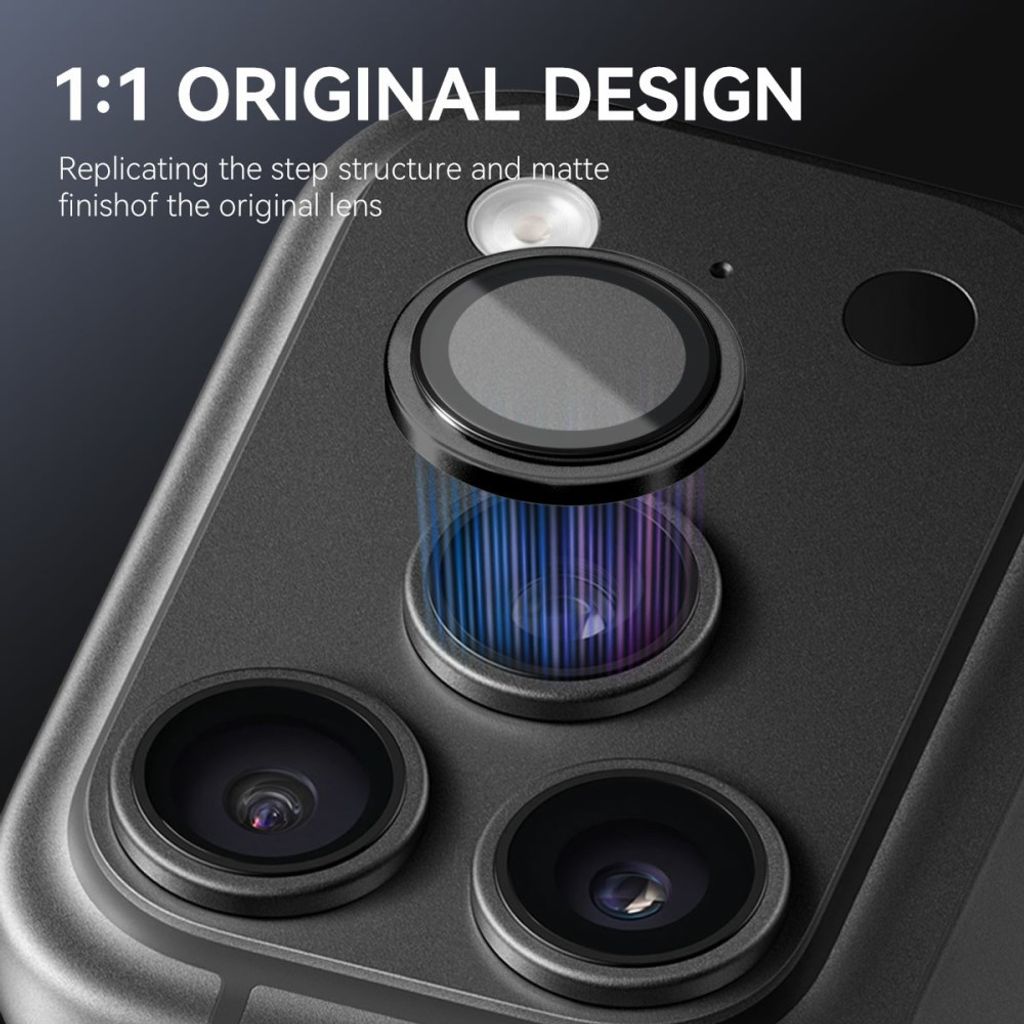 NORTHJO iPhone 18 Pro/18 Pro Max Linssinsuoja Karkaistu Lasi - Musta