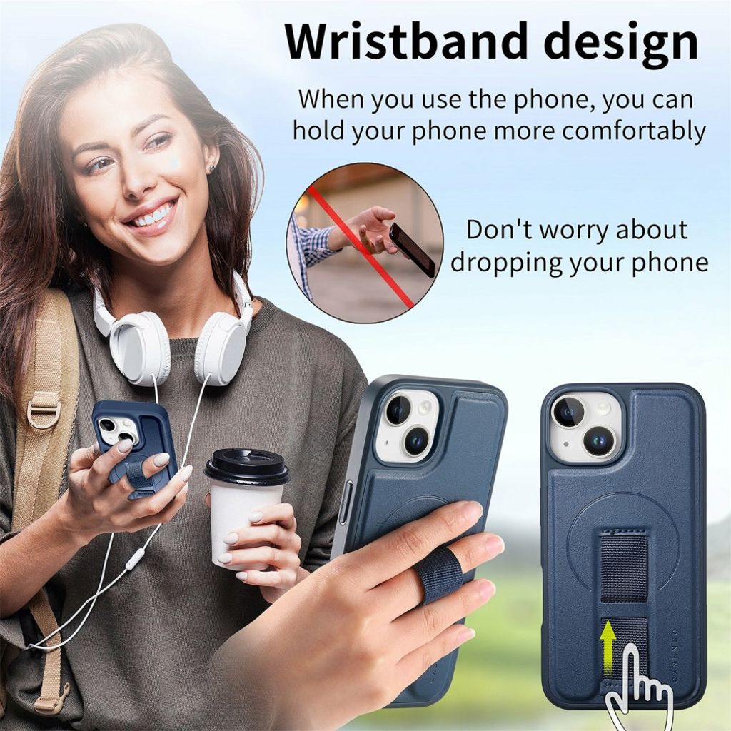 CASENEO iPhone 15 MagSafe Wallet Cover – Blue