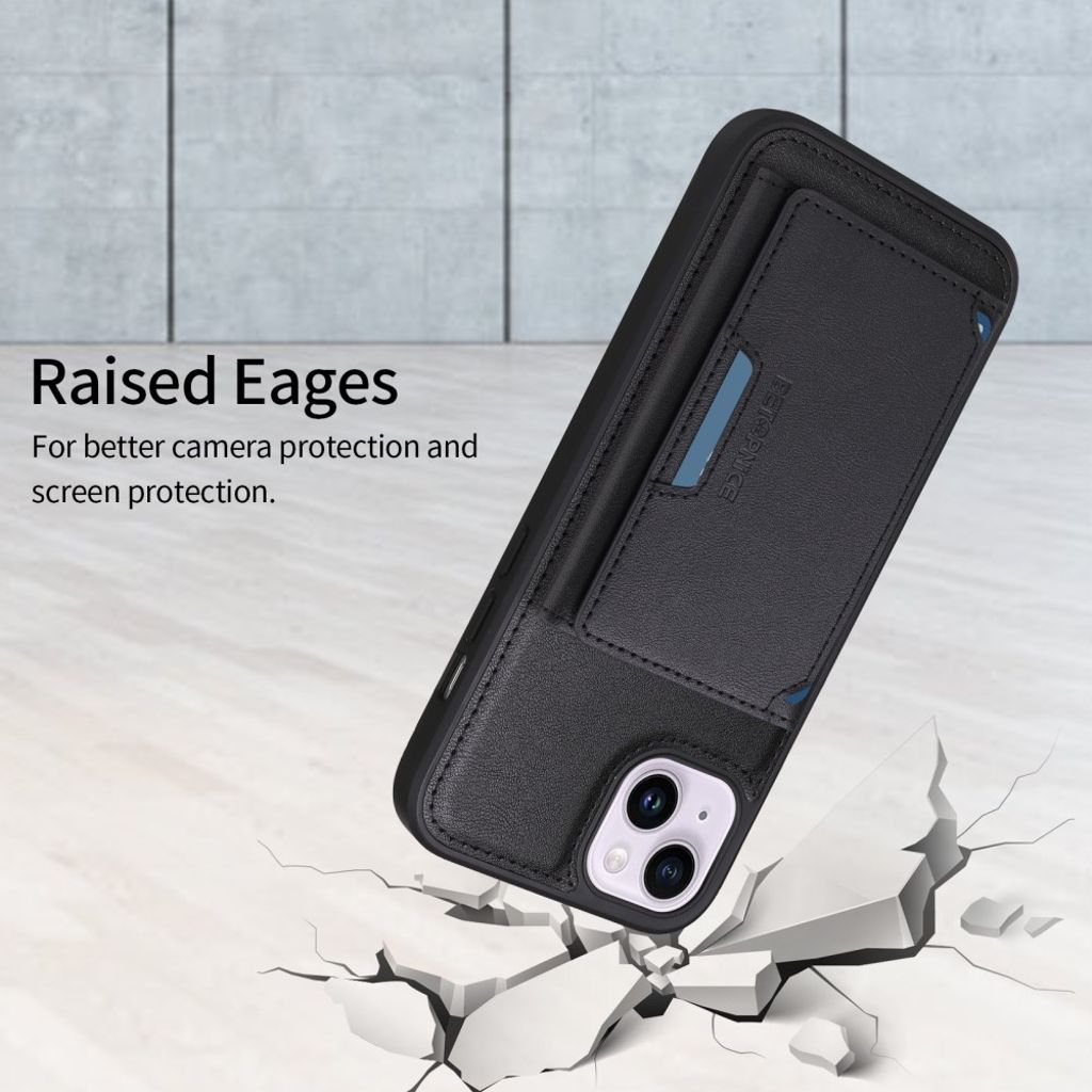 BETOPNICE iPhone 14 Plus MagSafe-deksel med avtakbar lommebok - Svart