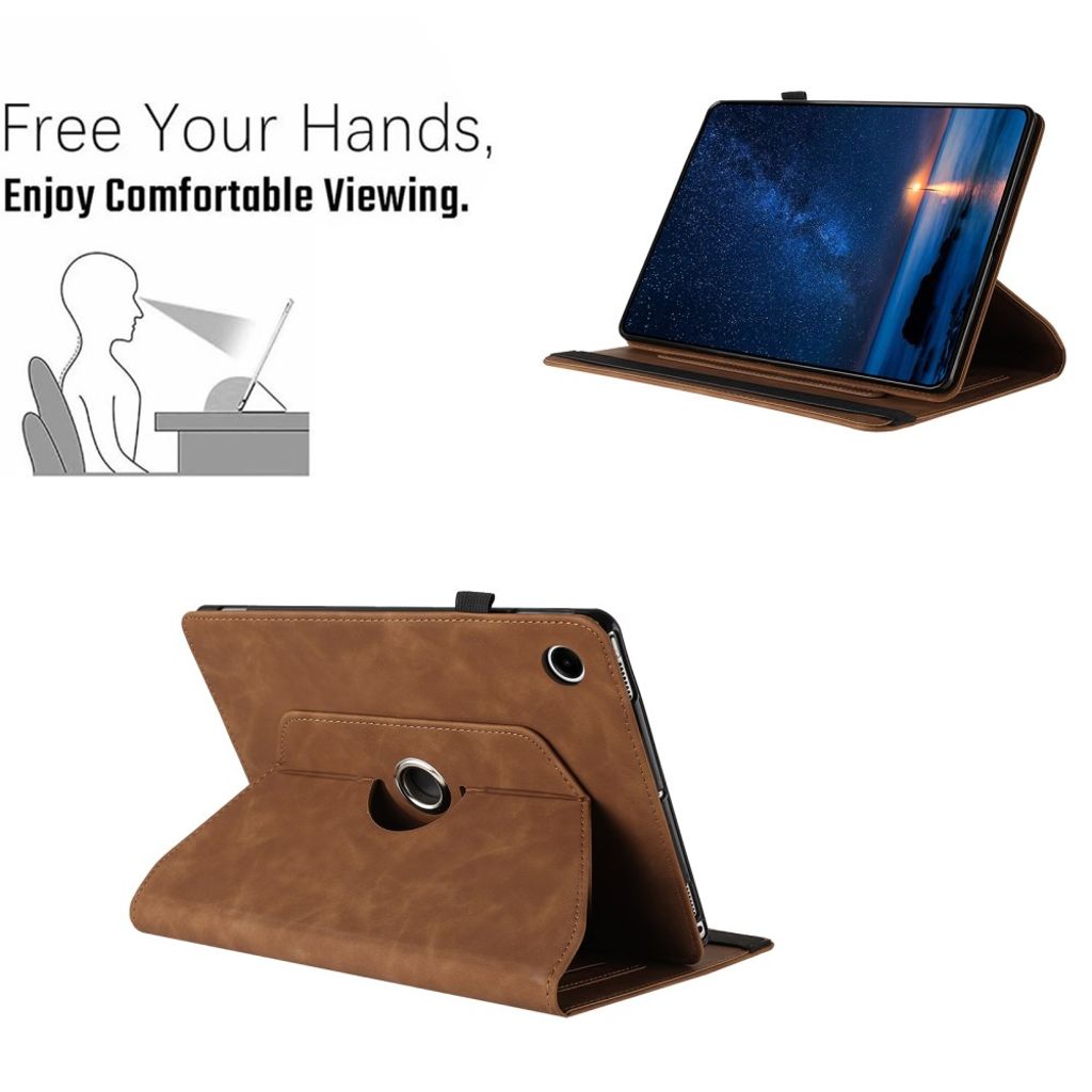 Samsung Galaxy Tab A11 / A9 Etui i PU-skinn - brun