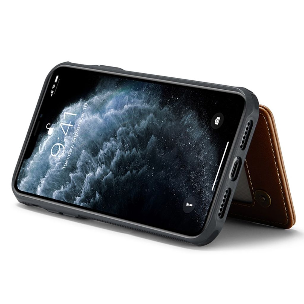 CASEME iPhone 11 Pro Cover med 5 Kortplads - Brun