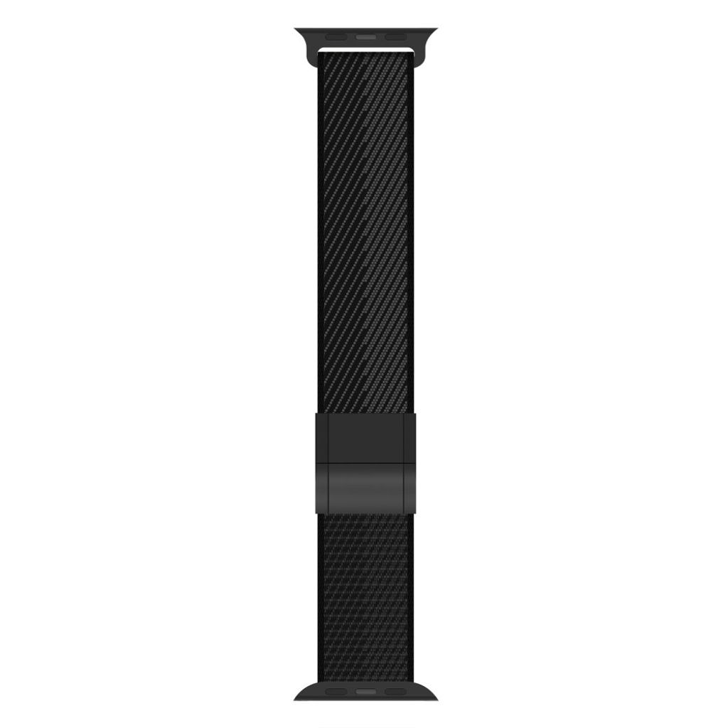Apple Watch 42/41/40/38mm Klockarmband i Nylon Magnetisk Stängning - Mörkgrå