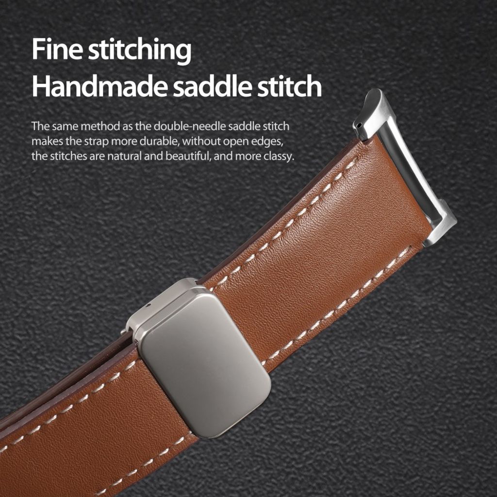 DUX DUCIS Samsung Galaxy Watch8/8 Classic Klokkereim i ekte skinn – brun