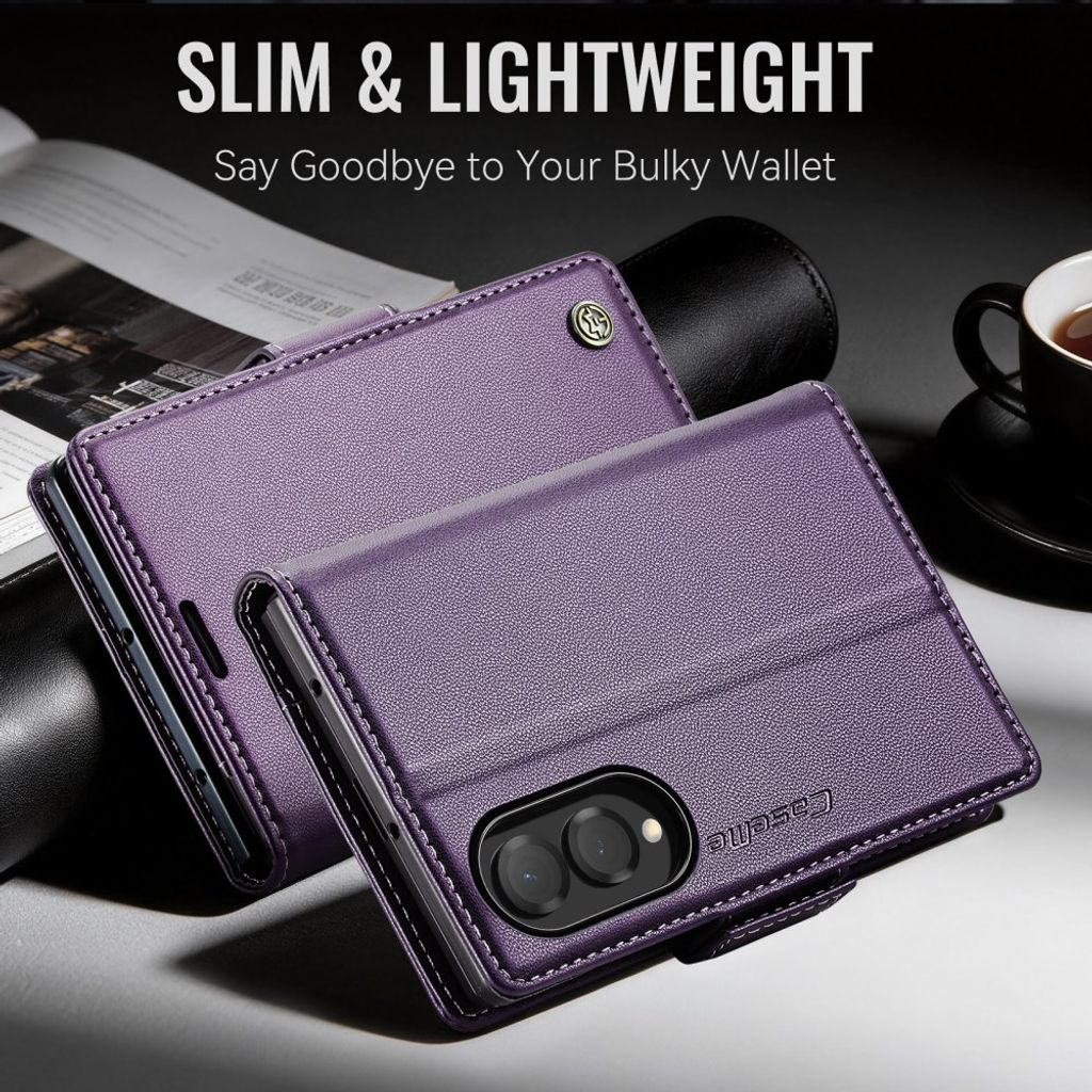 CASEME Samsung Galaxy Z Fold8 Flip Cover med RFID blokering - Lilla