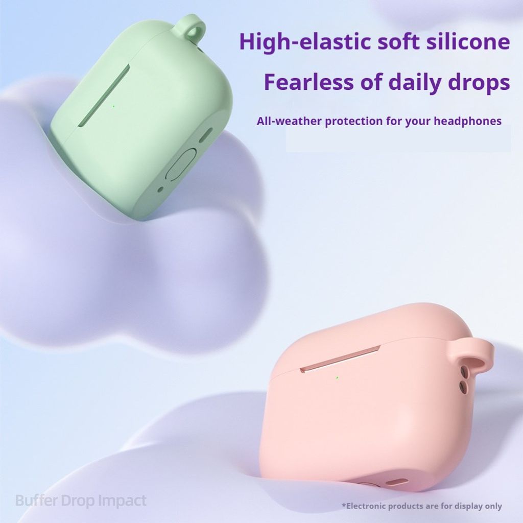 Apple AirPods Pro 3 Silikone Cover i Silikone med Karabinhage - Mørkegrå