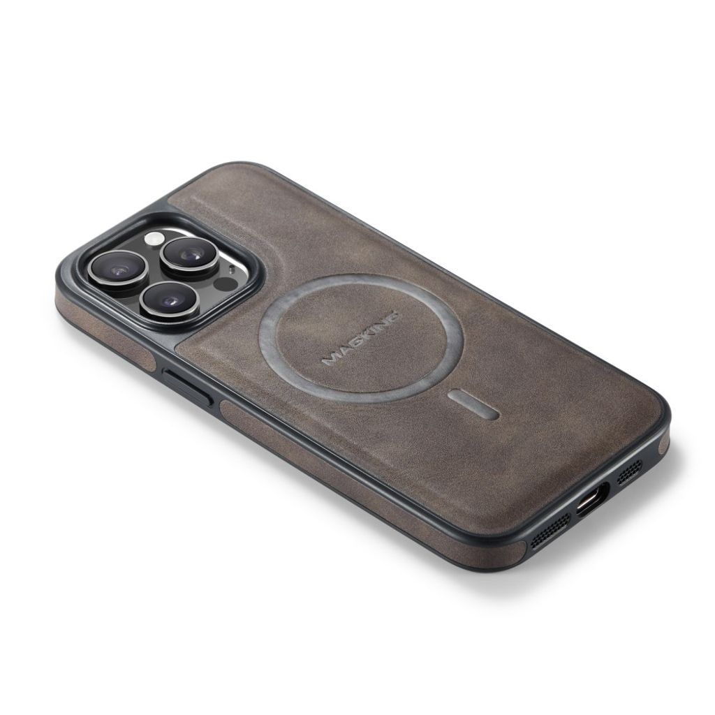 MAGKING iPhone 15 Pro Max Kuori MagSafe - Tummanruskea