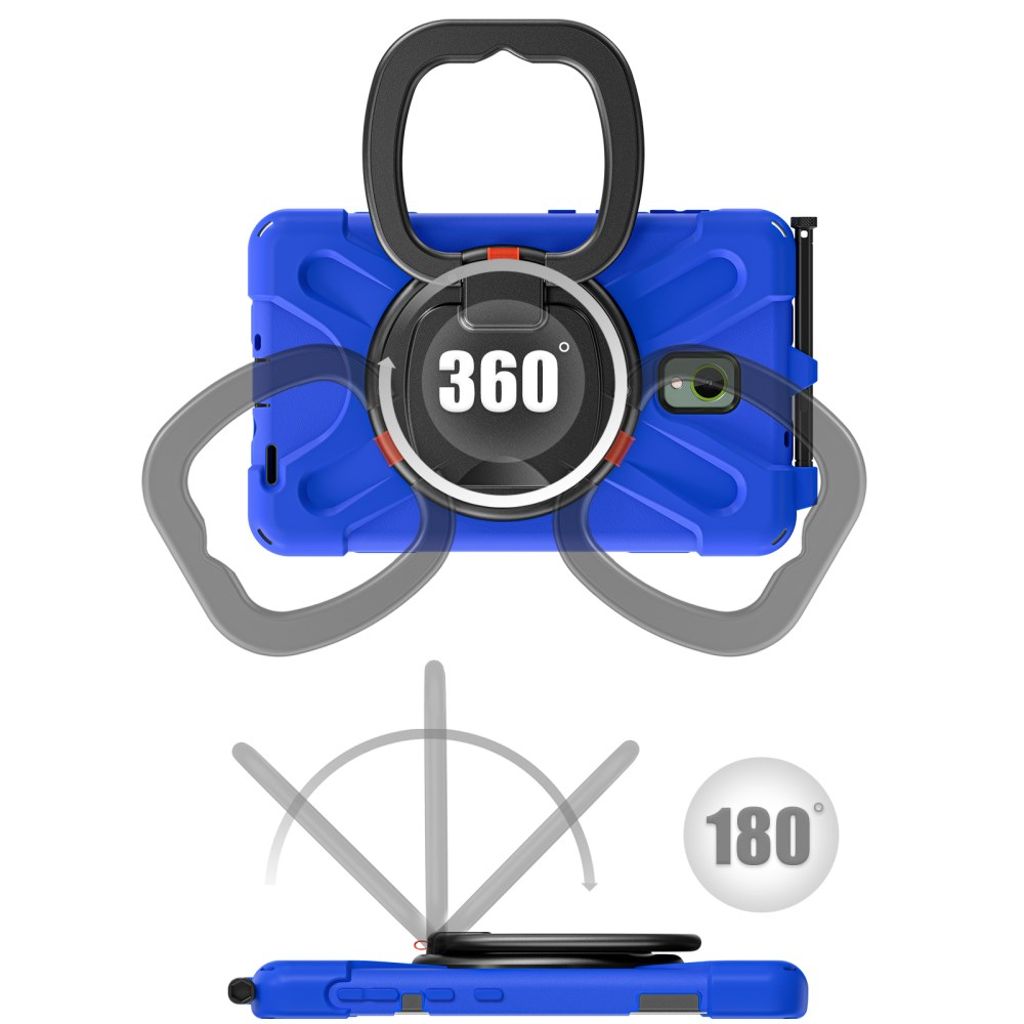 Samsung Galaxy Tab Active5 Case with Hand grip - Blue, Black