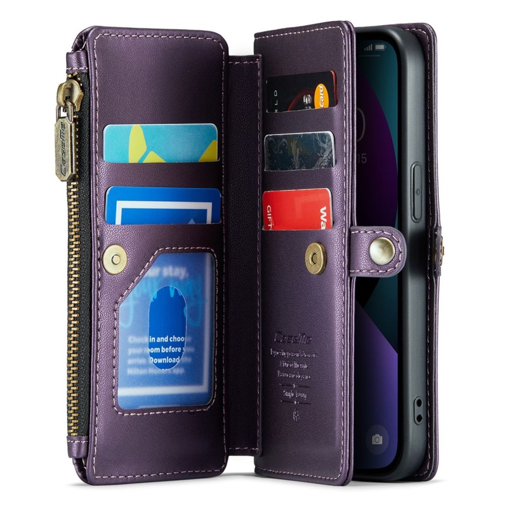 iPhone 13 Lompakkokotelo Korttipaikoilla - Violetti