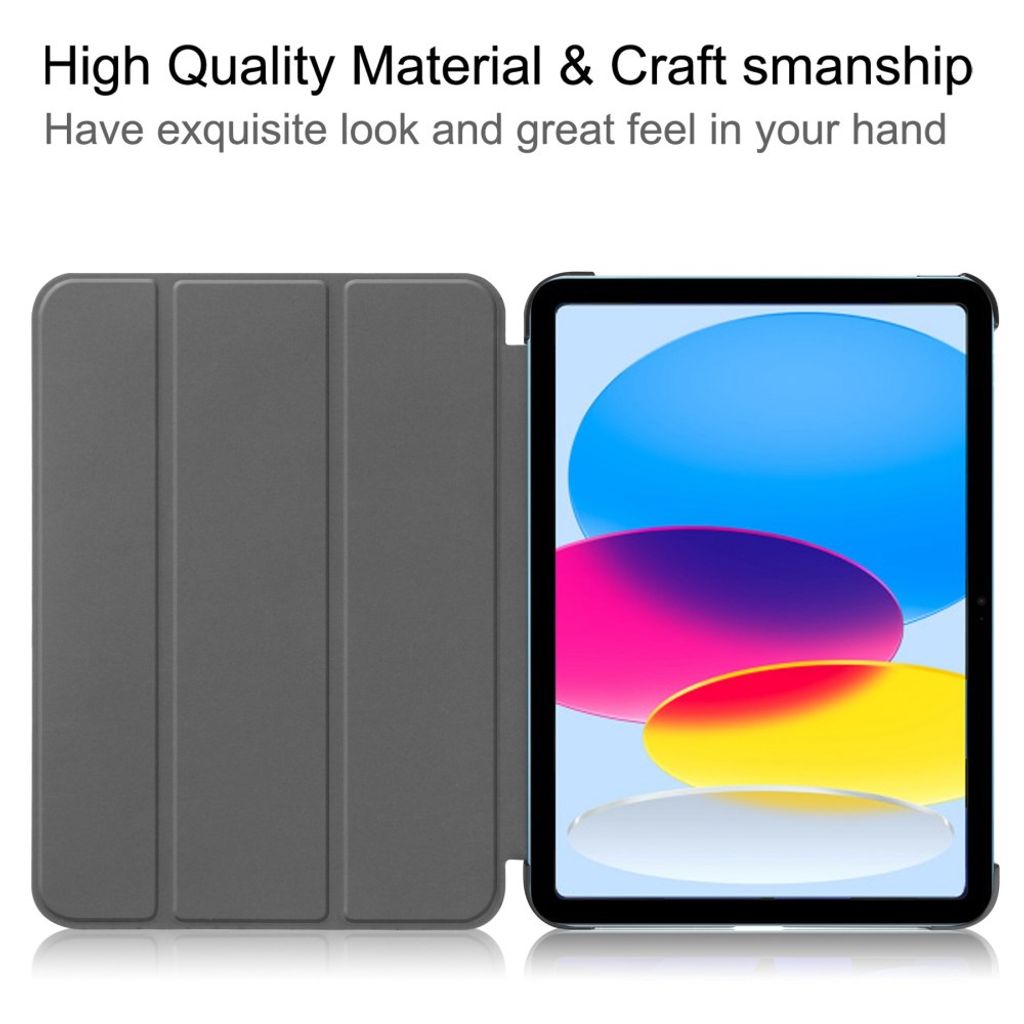iPad A16 11" 2025/10.9" 2024 Tri-fold flip cover i kunstlæder - Grå