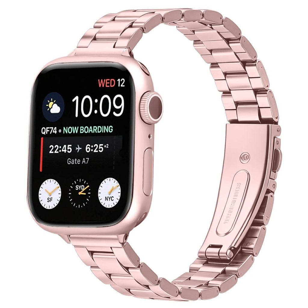 Apple Watch 42/41/40/38mm Klockarmband i rostfritt stål - Rosa