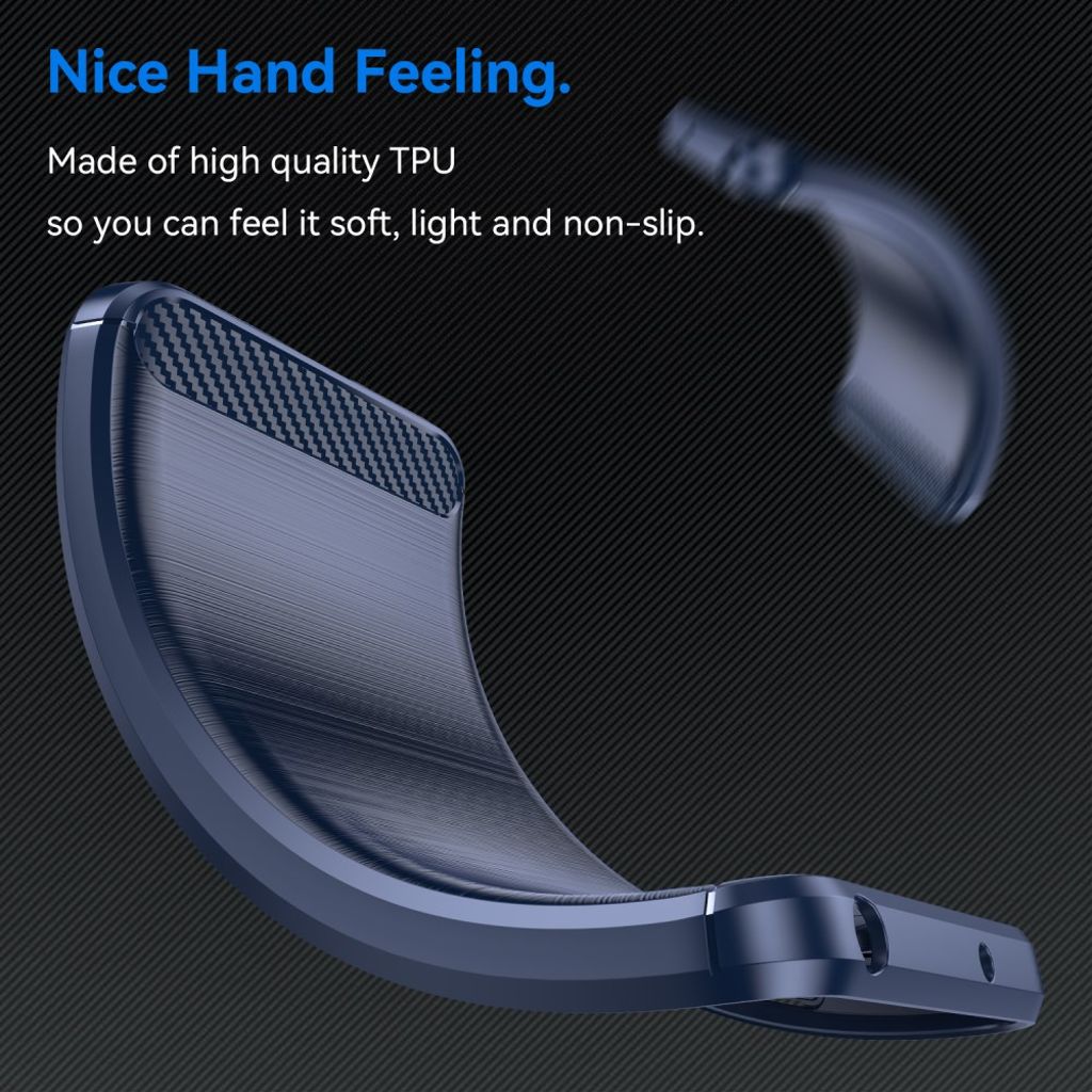 Blå deksel for Samsung Galaxy XCover7 Pro karbonfiber tekstur