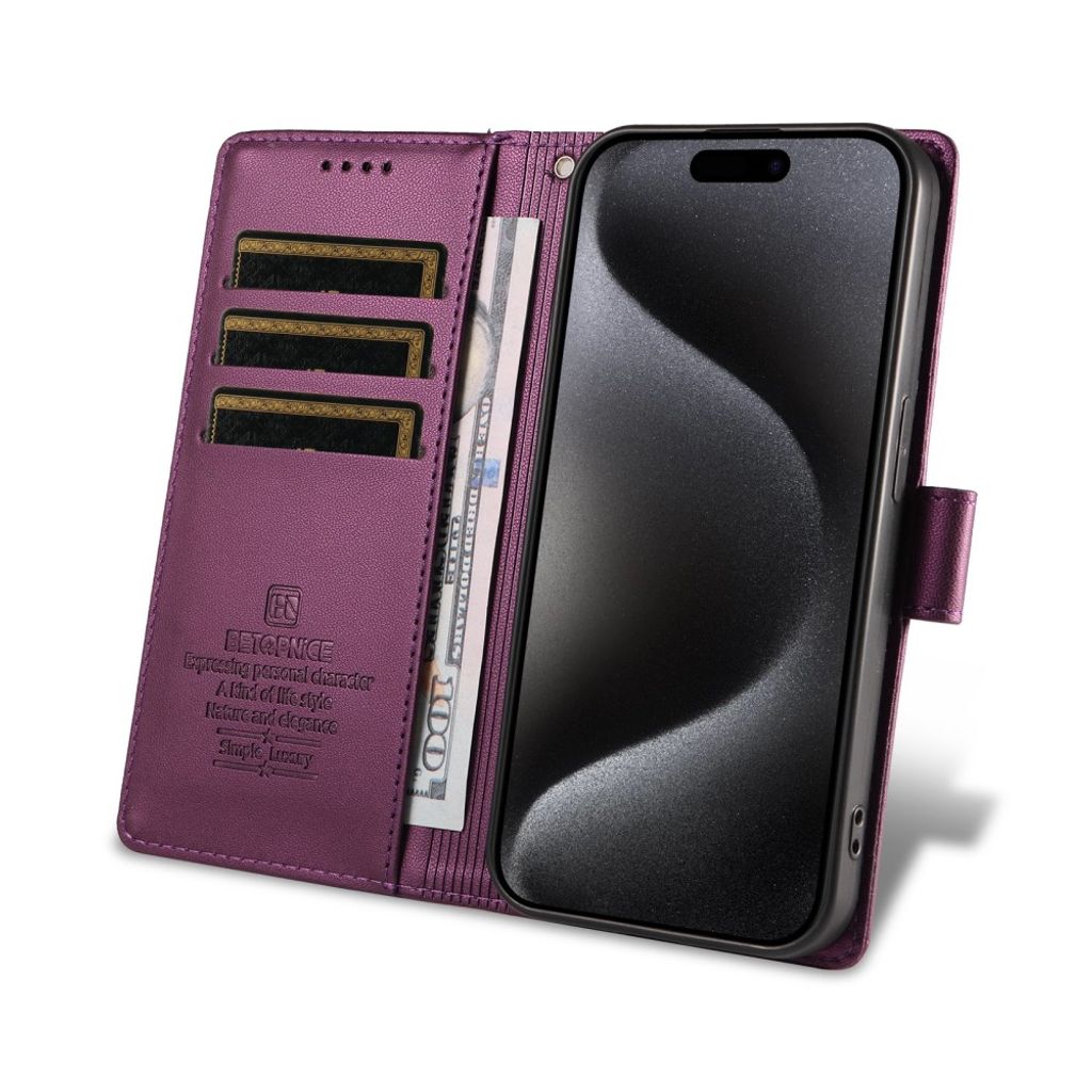 BETOPNICE Xiaomi 17T Pro Lompakkokotelo RFID esto - Violetti
