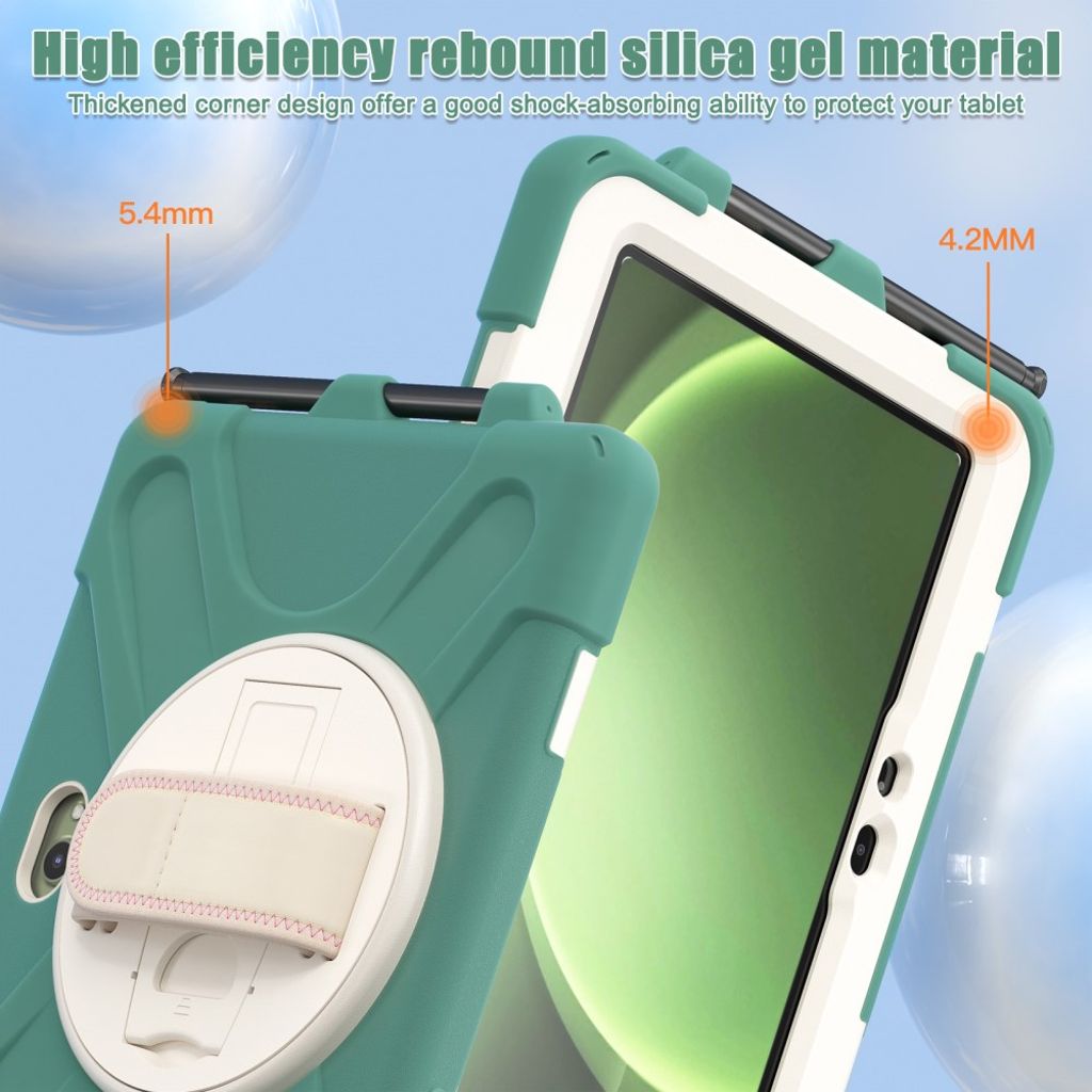 Samsung Galaxy Tab Active5 Pro/Pro/Active4 Pro Hybrid Deksel med Stativ – Smaragdgrønn