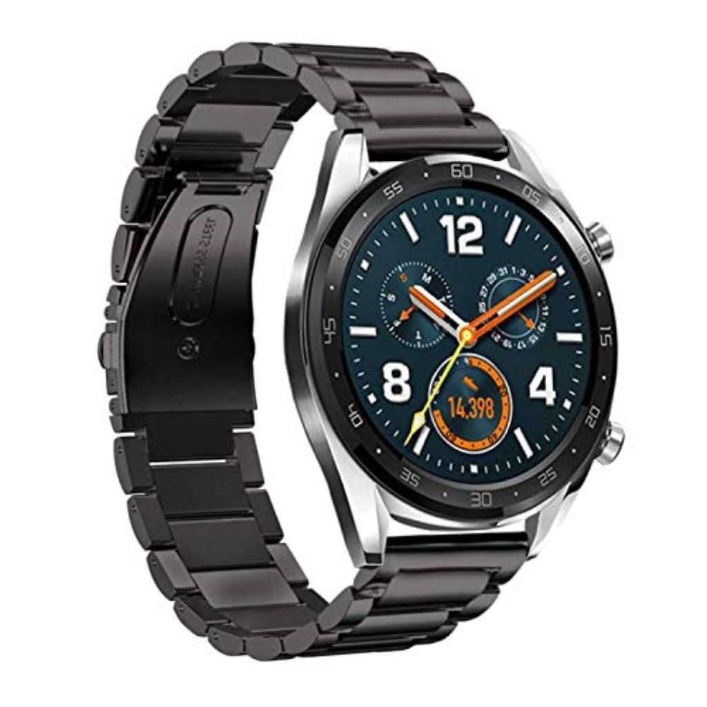 Samsung Gear S3 Frontier/Classic m.fl. Urrem i rustfrit stål - Sort