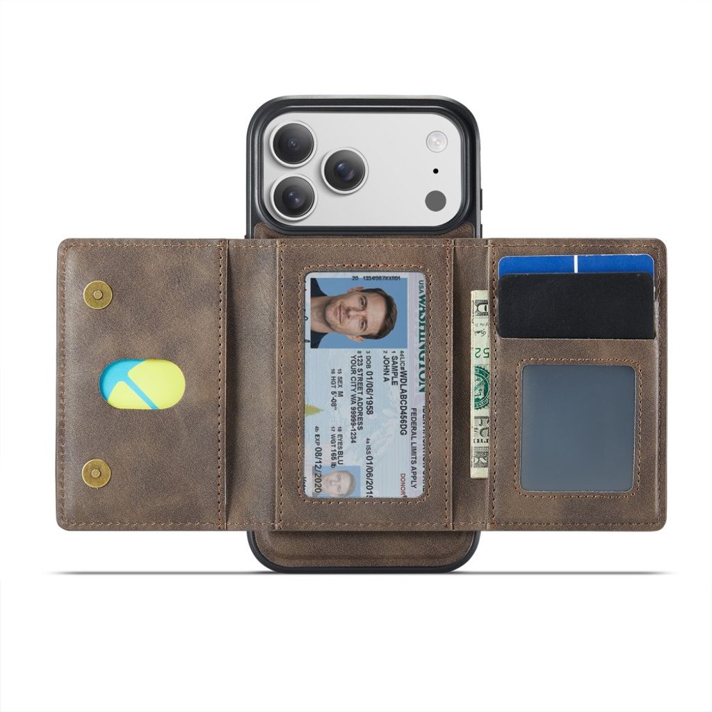 MAGKING iPhone 18 Pro Max/17 Pro Max MagSafe Kuori irrotettavalla lompakolla - Ruskea