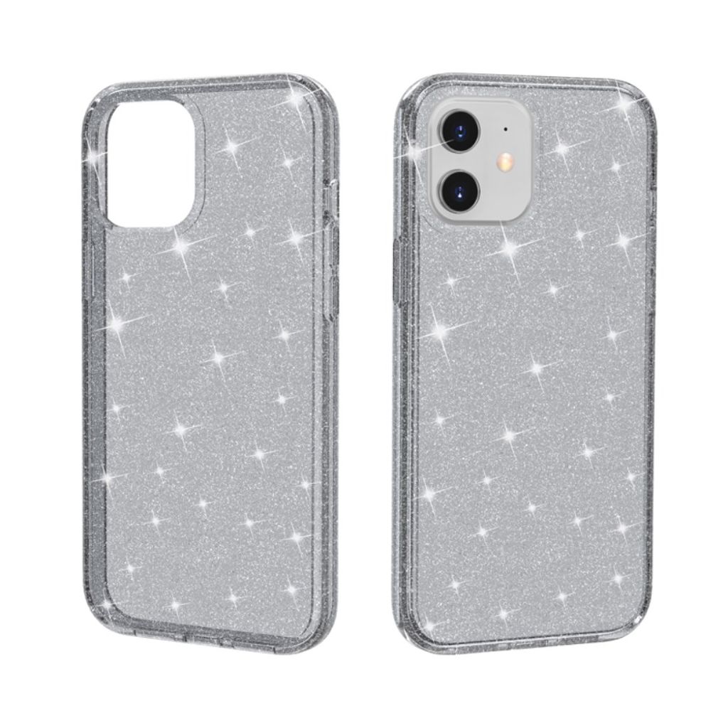 iPhone 12 Mini Case Glitter - Grey