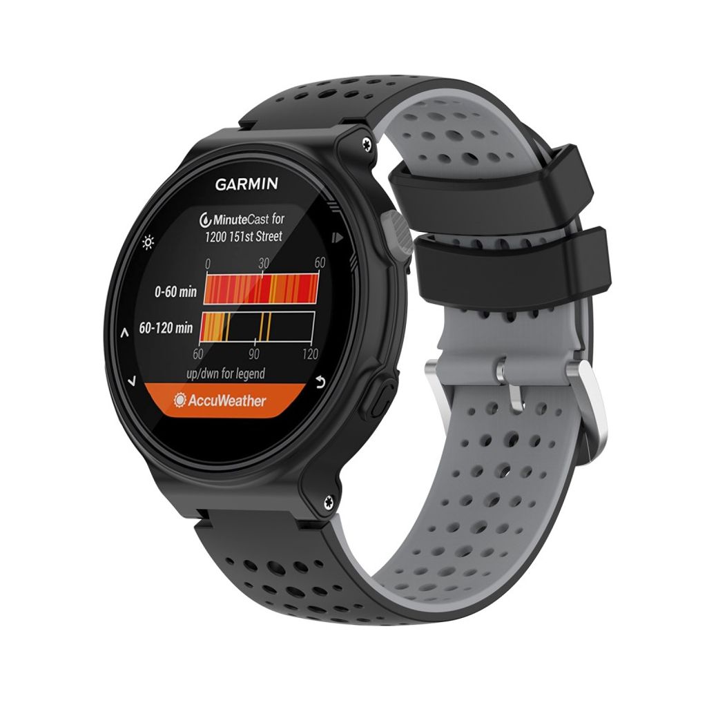 Garmin Forerunner 735XT/620/630/220/230/238 Tofarget Klokkereim - Svart/Grå